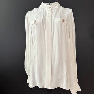 White House Black Market White Blouse